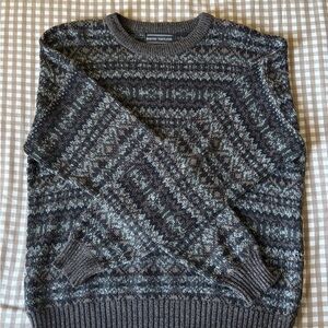 David Taylor Grey Patterned Sweater